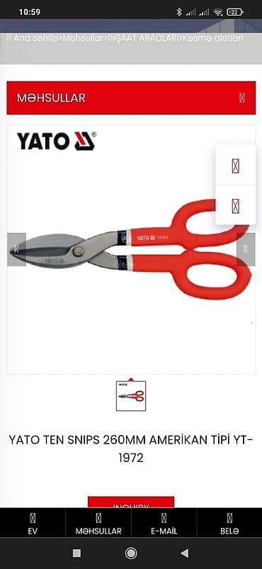 dəmir torbalar: Qayçı demir üçün polşa firması qoymet sadece 200 mm lik qiymet22 man — 2