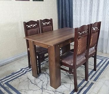 divan gence: Qonaq otağı üçün, Yeni, Açılmayan, Dördbucaq masa, 6 stul — 4