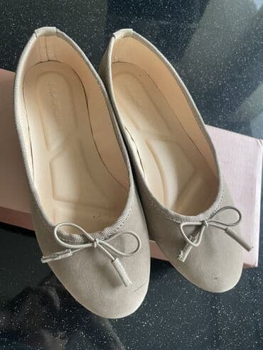tangetka ayaqqabi: Baletkalar, Ölçü: 38, rəng - Bej, İşlənmiş — 2