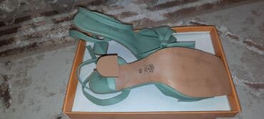 Basanoşka və səndəllər: Ölçü: 38, rəng - Yaşıl, Yeni — 5