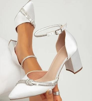 женские белые туфли: Размер: 43, цвет - Белый, Новый — 2