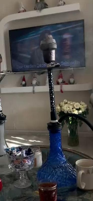 Salam nargile dəsti çaşka,kaloud,şlank verilir üstündə sadece su