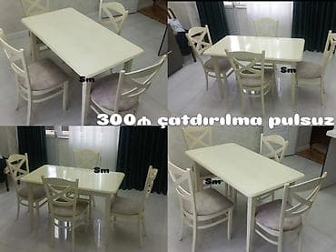 Sifarişlə ev mebeli: Kvadrat masa, Mətbəx üçün, 4 nəfər, Açılmayan — 2