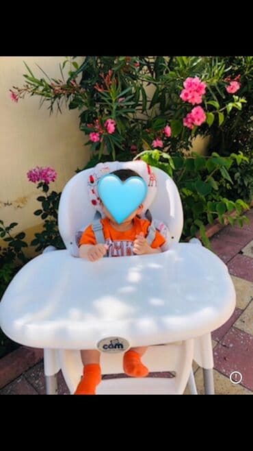 Uşaq yemək stulu – CAM brendi - Ergonomik, yüksək arxalığa malik