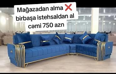Künc divan, Yeni, Açılan, Bazalı, Vеlur parça, Pulsuz çatdırılma