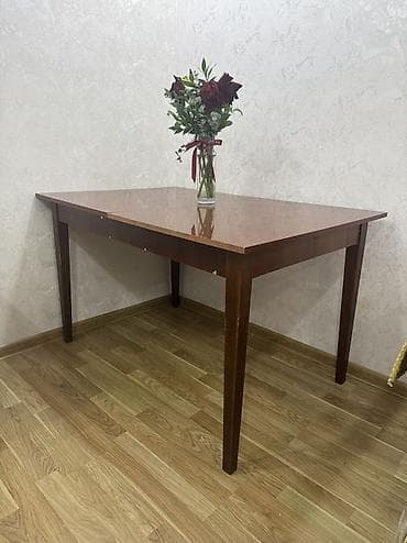 paslanmaz masa: Qonaq masası, İşlənmiş, Açılan, Taxta, Dördbucaq masa — 3