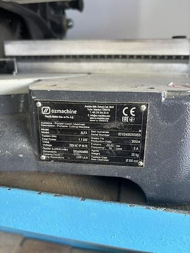1 il islenib. Özmachine ALFA – Portativ Kəsmə Maşını Texniki məlumat — 4