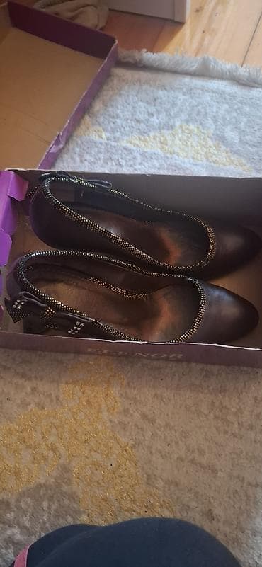 Женская обувь: Qadın ayaqqabısı – ELENOR brendi, klassik stilettolar Təbii dəri 39 — 1