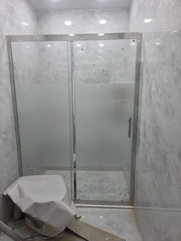 душ кабина: Şüşə duş kabinası, hamam otaqları üçün uyğundur. Şüşə sürüşmə qapı — 2