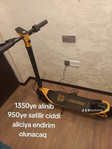 2 cı el elektrikli scooter: Elektrikli skuter – “Transformers” temalı dizayn. Xüsusiyyətlər: - — 3