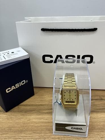saat kreditle: Casio klassik qol saatı – qızılı rəngdə metal korpus və paslanmayan — 1