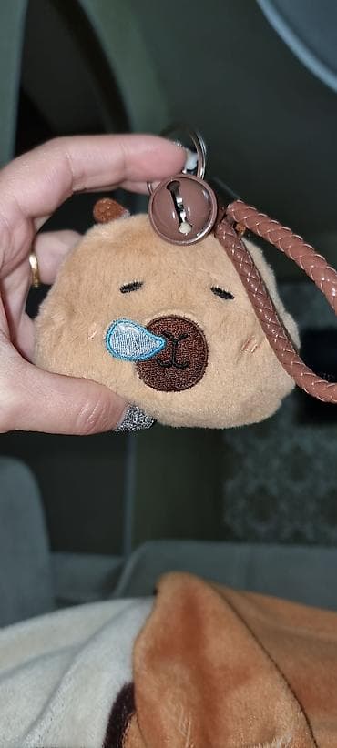 Məhsul: Yumşaq oyuncaqlı açarlıq - Dizayn: Yatan ayıcıq üzü—burnu və