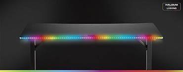 gaming monitör: HALDUM Legend RGB oyun masası - Geniş, rahat iş səthi: karbon lif — 1