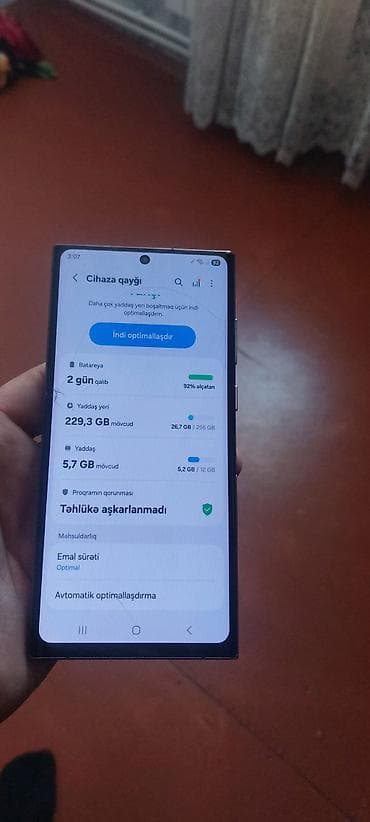 pendir qizardan: Samsung Galaxy S22 Ultra, 256 GB, rəng - Bənövşəyi, Barmaq izi — 2