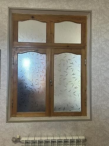 taxta listur: Taxta çərçivəli daxili pəncərə dəsti - Material: təbii ağac karkas — 2