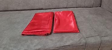 brezent parça: Qırmızı atlas/parıltılı parçalar dəsti - Rəng: canlı qırmızı - — 2