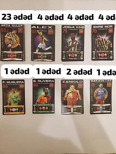Futbol kolleksiya kartları seti Məhsul: Müxtəlif seriyalardan — 7