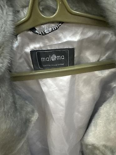 ic geyim: Maloma süni kürk gödəkçə - Rəng: açıq boz/gümüşü - Material: yumşaq — 2