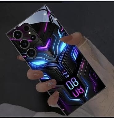 Samsung S 23 ultra üçün Kibersport üslubunda işıqlı telefon qabı -