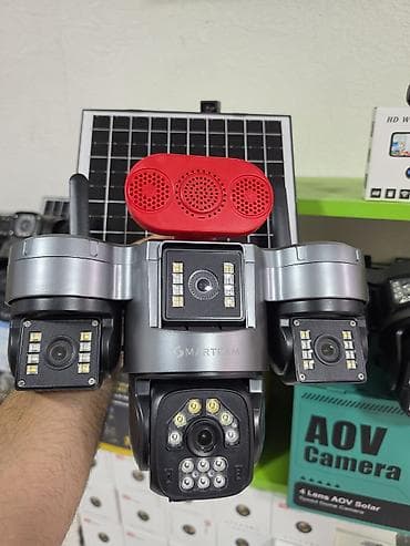 SMARTCAM 4 linzalı AOV Solar təhlükəsizlik sistemi - Günəş panelli — 1