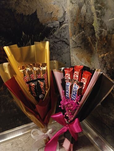 belçika şokoladı qiyməti: Buketlerin S/M/L ölçüləri mövcuddur, hal hazırda endirimdədir, qiymət — 3