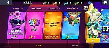 Brawl Stars hesabı – zəngin kosmetik və resurslarla Xüsusiyyətlər: - — 2
