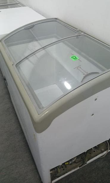 Ticarət tipli dondurma vitrini (slayd qapılı) - Şüşə üst örtük: iki