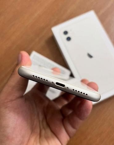 apple klaviatura: IPhone 11, 64 GB, Ağ, Zəmanət, Simsiz şarj, Face ID — 5