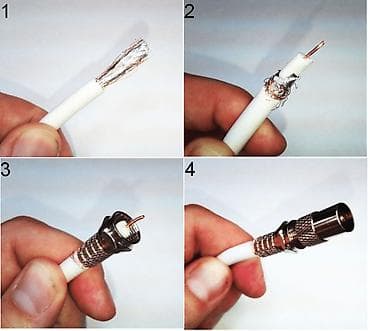 aux kabel 5m: Peyk antena kabeli, işlənmiş iki ədəd cəmi uzunluğu 15 metr — 2