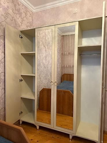 dolap: Yeni, 4 qapılı, Güzgülü, Ağ, Digər material, Açılan, Düz dolab — 2