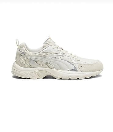 Puma idman krossovkası – krem/ağ rəng gammasında minimal dizayn -