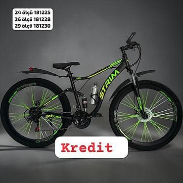 STRIM dağ velosipedi - Ölçülər: 24", 26", 29" (şəkildə kodlar: 24