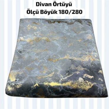 divan üsdü: Divan üçün rəng - Qızılı Yataq örtüyü — 2