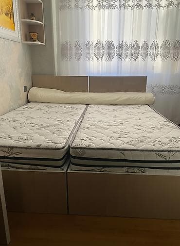 qalin demir: İki hissəli yataq dəsti - Ölçü: təxminən king ölçüdə, iki ayrı — 1