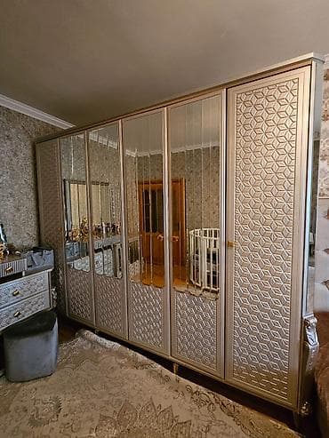 ucuz yataq: Yataq otağı dəsti - Yataq: Yumşaq başlıqla, kapitone dizaynlı — 2