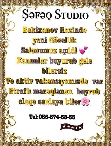 ev seraitinde is axtariram: Dırnaq ustası tələb olunur, Yerin icarəsi, 1 ildən az təcrübə — 1