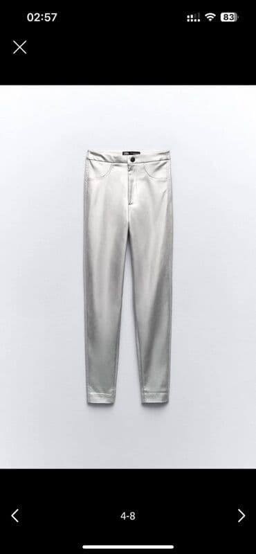 2023 eynek modelleri: Zara metalik şalvar. bir iki defe geyilib — 2