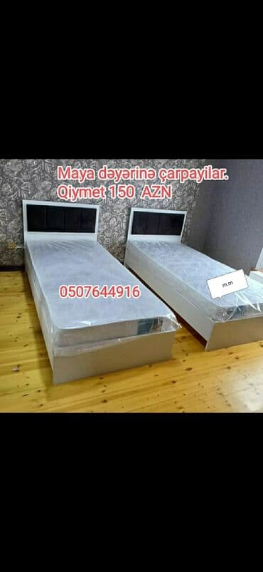 divan çarpayı: Yeni, Təknəfərlik çarpayı, Bazalı, Matras ilə, Siyirməsiz, Azərbaycan — 9