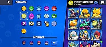 real gitara: Brawl Stars hesabı, içərisində 3 ədəd meka kostumu var,2019 un — 7