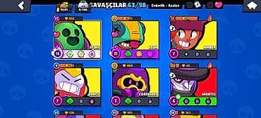 Brawl Stars hesabı – inkişaf etmiş və zəngin məzmunlu - Kuboklar: 15