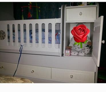 Uşaq mebeli: Oğlan və qız üçün, Dördbucaq, Beşik, Dəstsiz, Matrassız, Yellənmə mexanizmsiz — 1