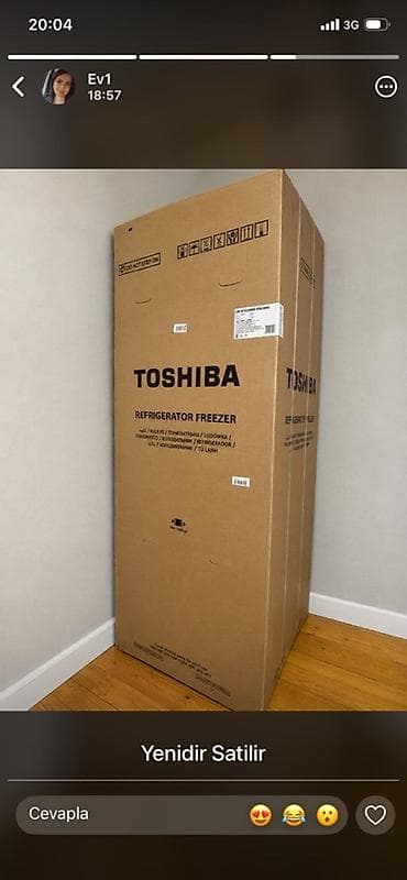 ventilyator satilir: Toshiba GR-RT624WE-PMJ(06) ikikameralı soyuducu - Ölçülər: hündürlük — 1