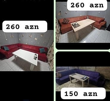 💫RR Restaran kafe ucun 3 dest divan masalar bir dest 260 azn yastiqlar