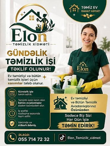 Ev personalı və təmizlik: Təmizlik | Evlər | Gündəlik təmizlik — 1