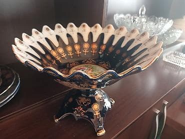 Dekorativ qab-qacaq dəsti - Porcelan sup qabı: ağ rəng, qapaqlı, iki — 5