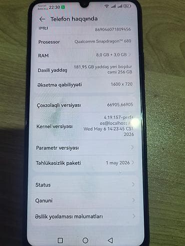boss ps 5: Huawei 256 GB, rəng - Qara, Sensor, Barmaq izi, İki sim kartlı — 6