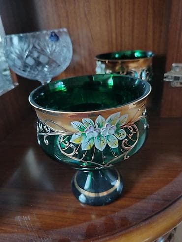 polimer gil satisi: Bədii şüşə qablar dəsti - Material: qalın rəngli şüşə - Üslub — 1