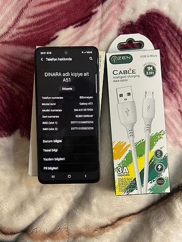 telefonların satisi: Samsung Galaxy A51, 128 GB, rəng - Göy, İki sim kartlı — 4