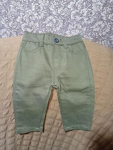 forma ucuz: Uşaq geyim dəsti - Köynək: Mavi rəng, ağ yarpaq naxışlı. Düz qatlana — 4