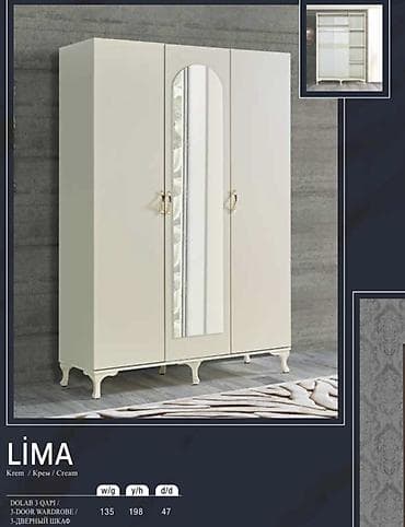 LİMA 3 qapılı dolab Fabrik istehsalı mebellərin topdan qiymətlə